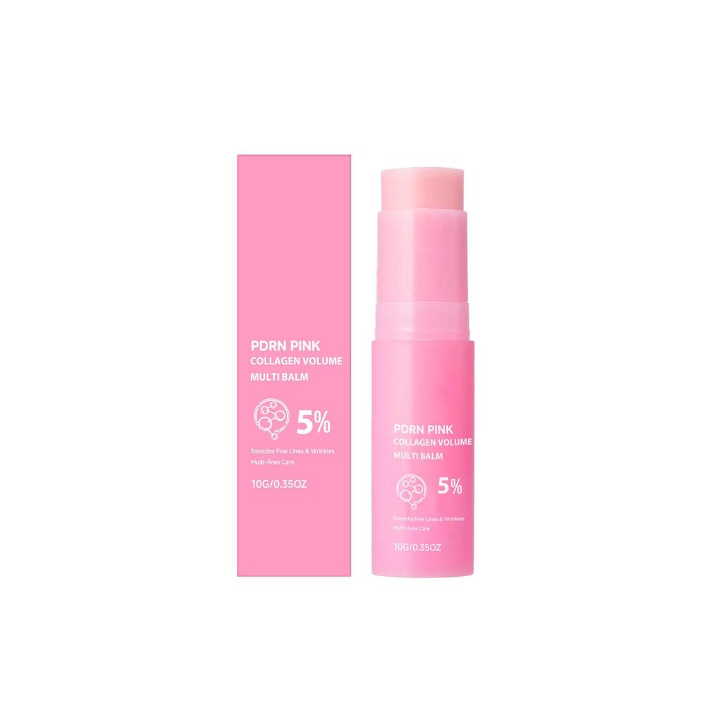 Pink multi-effect moisturizing stick, delicate and gentle moisturizing, dry face and lips, portable soft skin care stick 10g