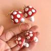 Cross-Border Creative Retro 3D Enamel Mushroom Earrings