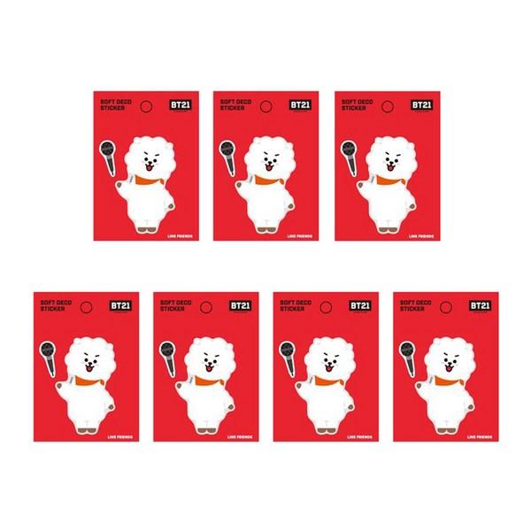 

Мягкая декоративная наклейка Line Friends BT21, RJ, 7 шт.