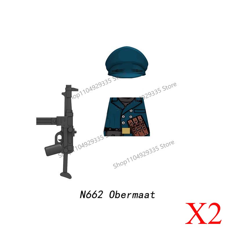 Militär WW2 Soldaten Bausteine Deutscher Marine Sergeant U-Boot Artillerie Modell Steine Mini Actionfiguren Spielzeug Kinder Geschenke