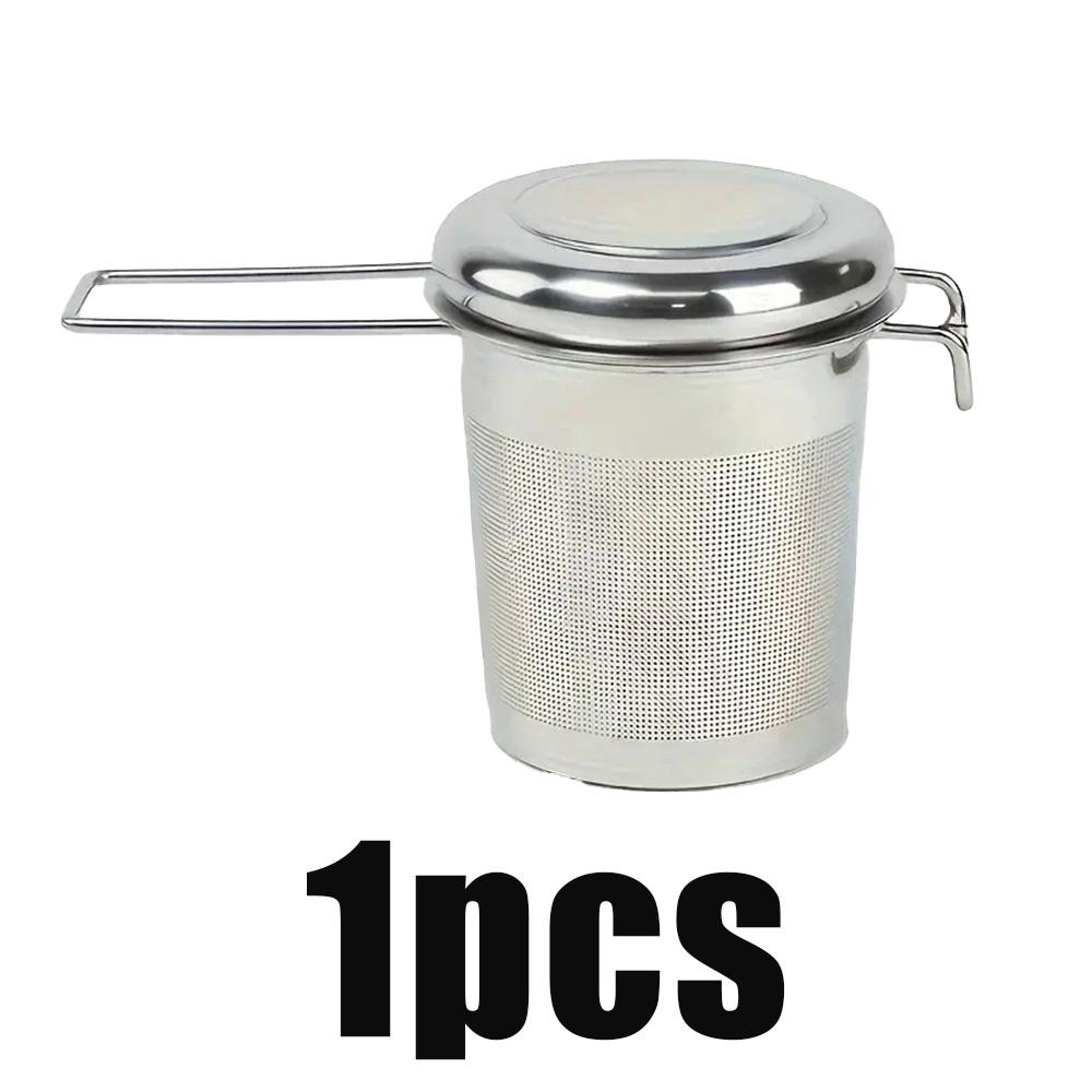 

1-3 шт. 304 нержавеющая сталь Чайный дренаж с крышкой Ситечко Расширенная складная ручка Защита от ожогов Многоцелевой Легко чистить Чайное ситечко