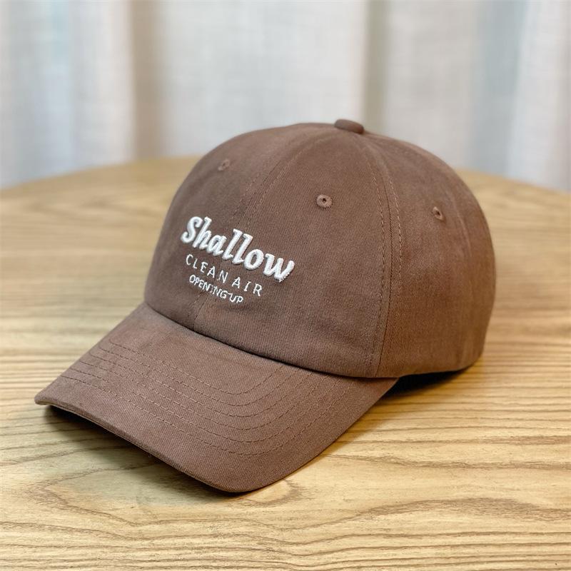 

Новая весенне-осенняя кепка с утиным козырьком, бейсболка с вышивкой букв, мягкий верх, глубокий верх визуально уменьшает лицо Adjustable