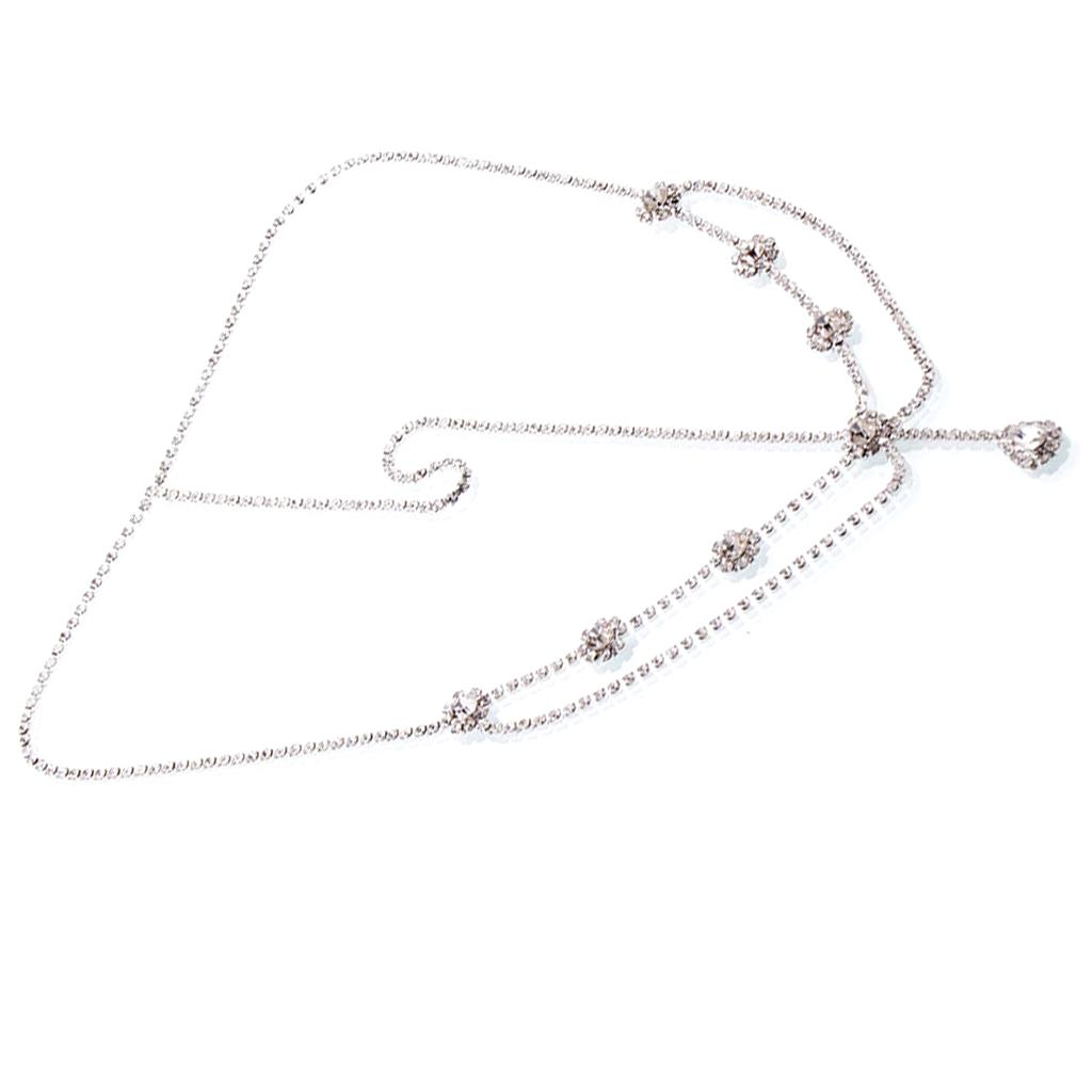Female Hairbands Headdress Luxurious Drops Claw Chain Accessories for Banquet Wedding Dresses Skirts