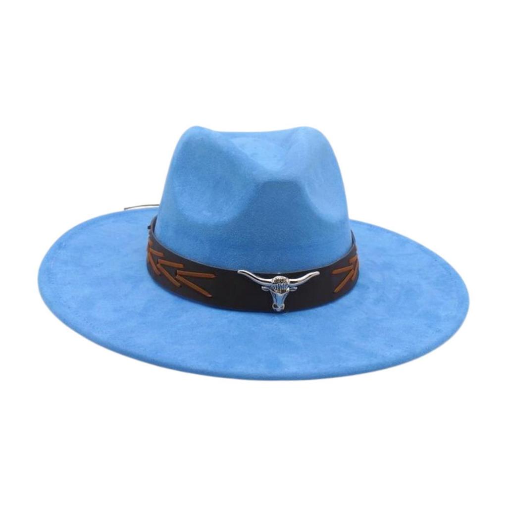Grassland Ethnic Style Dance Sunscreen Travel Shooting Big Eaves Hat Men'S And Women'S High-End Flat-Brimmed Top Hat