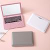 1PC Mirror Convenient Makeup Mirror Cute Mini Mirror Funny Folding Mirror Fashion Laptop Shape Portable Multicolor