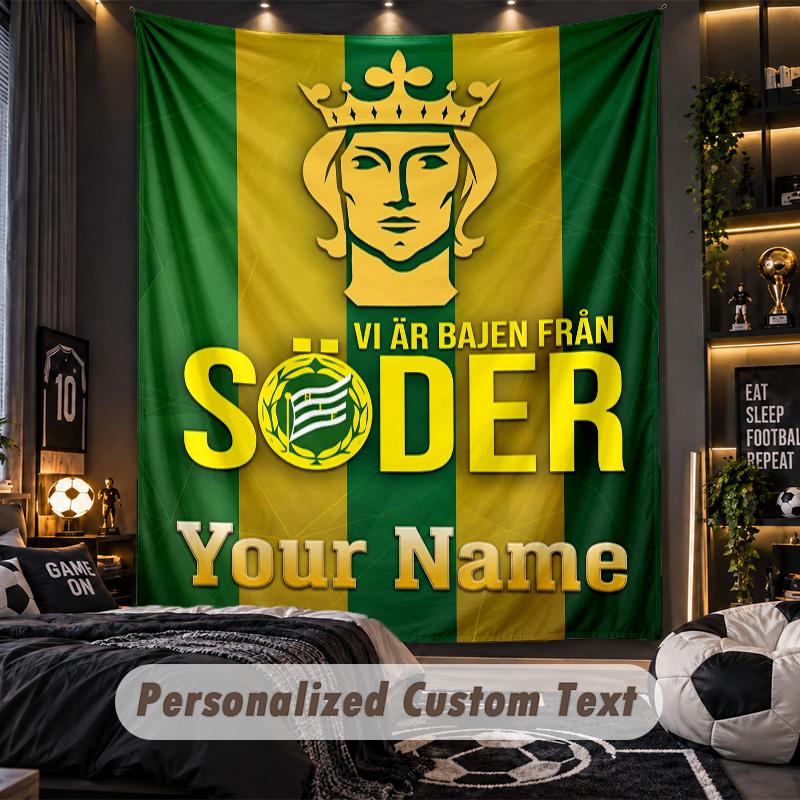 TapestryHammarby Custom Name Text Personalized Wall Hanging Tapestry Home Wall Decor