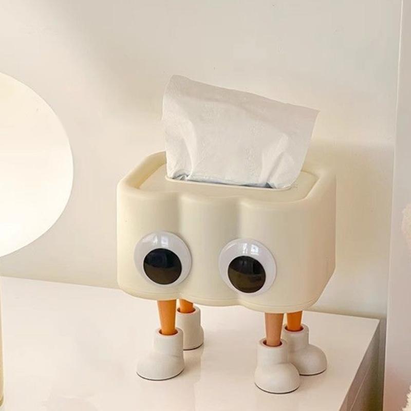 Lovely Tissue Dispenser Collection Unique Paper Storage Box Paper Box with Eyes Adorned Convenient Paper Dispenser