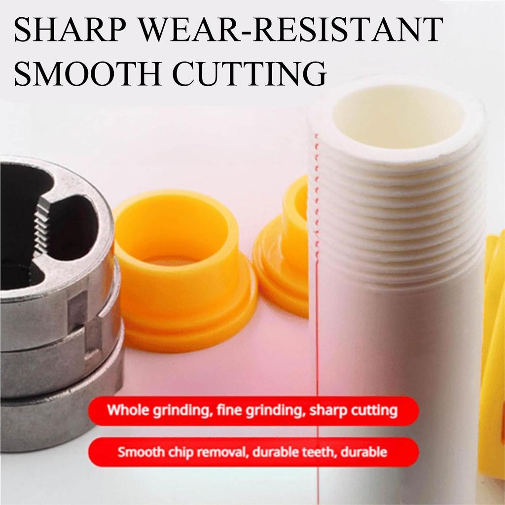 Plastic Pipe Thread Die Kit Fine Craftsmanship Professional Cutting Pipe Threading Tool Suitable for Removing Damaged Screws