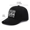 Lisa Print Inspirational Quote Baseball Cap, Cool And Handsome Polyester Hat, 100% Woven Polyester Fiber, Adjustable, Unisex, Wi