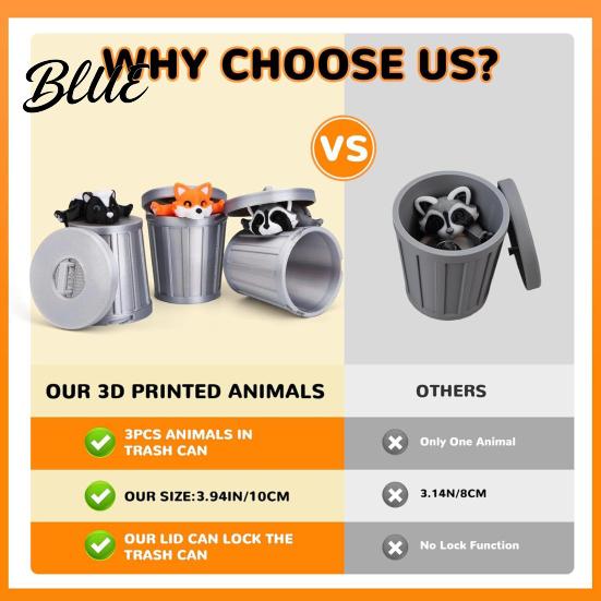 Stress Relief Animal Toy Ornament 3D Printed Flexible Joints Movable Figures with Stacking