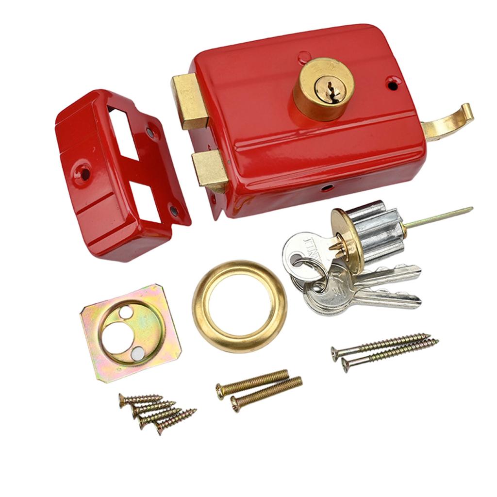 Heavy Duty Iron Door Lock Classic Designs Door Lock Protective Metal Core Door Lock Enhances Anti Pry Protections