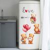 Self-adhesive Wall Stickers Cartoon Confession Bear Balloons for Kids Room Bedroom Living Room Home Decor