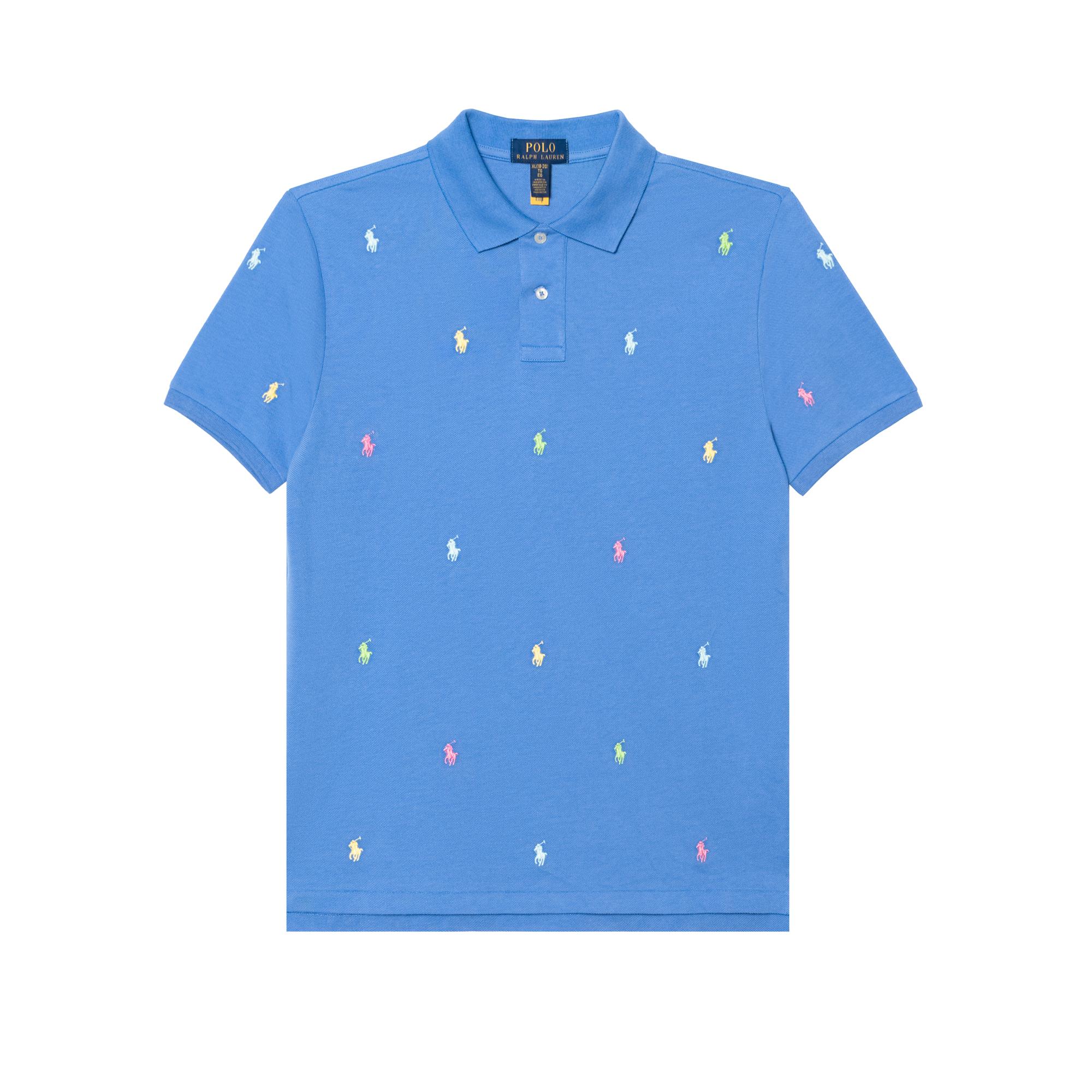 

Polo Ralph Lauren Рубашка поло Детский пуловер с принтом Приталенный крой с коротким рукавом Детские топы Синий CWPOKNIB8021025-400 L