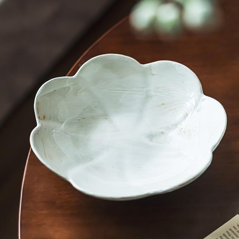 European Ceramic Flower Shape Dinner Plate Creative Western Steak Pasta Plate Home Lace Salad Dessert Dishes Kitchen Tableware