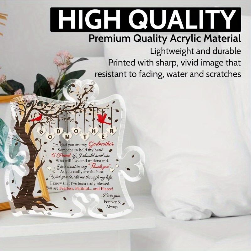 Godmother Acrylic Plaque - Heartfelt Thank You Gift for Godmama with Photography Utility