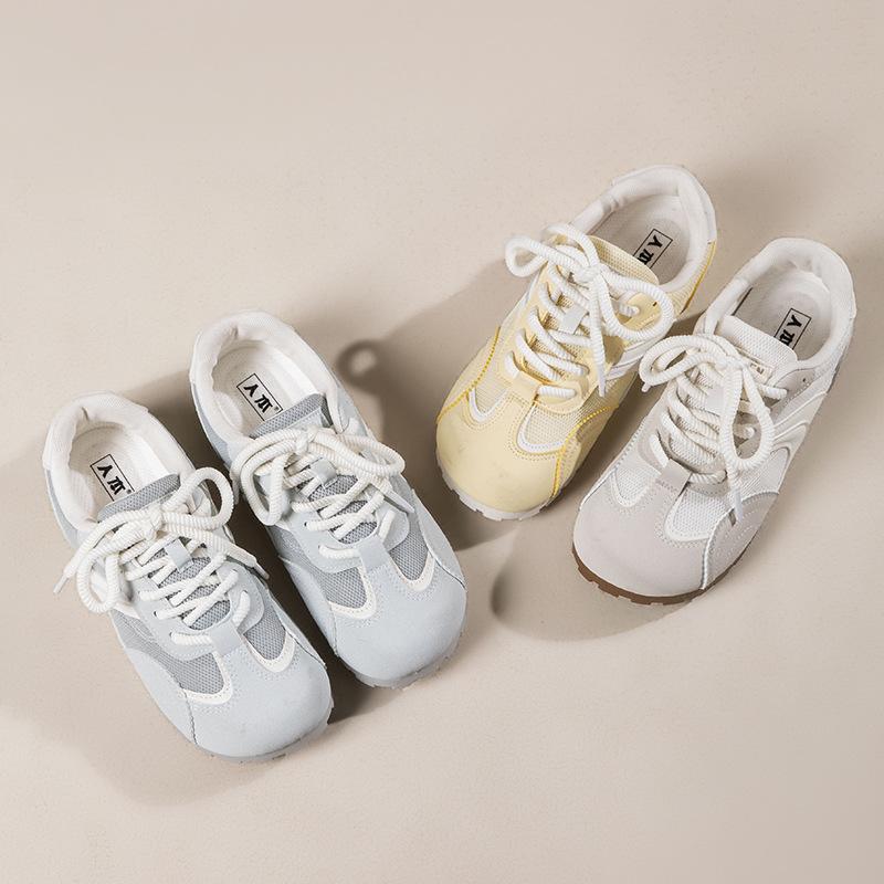 Lightweight thin-soled sports moral training shoes women's new spring and autumn versatile round head flat-soled casual shoes