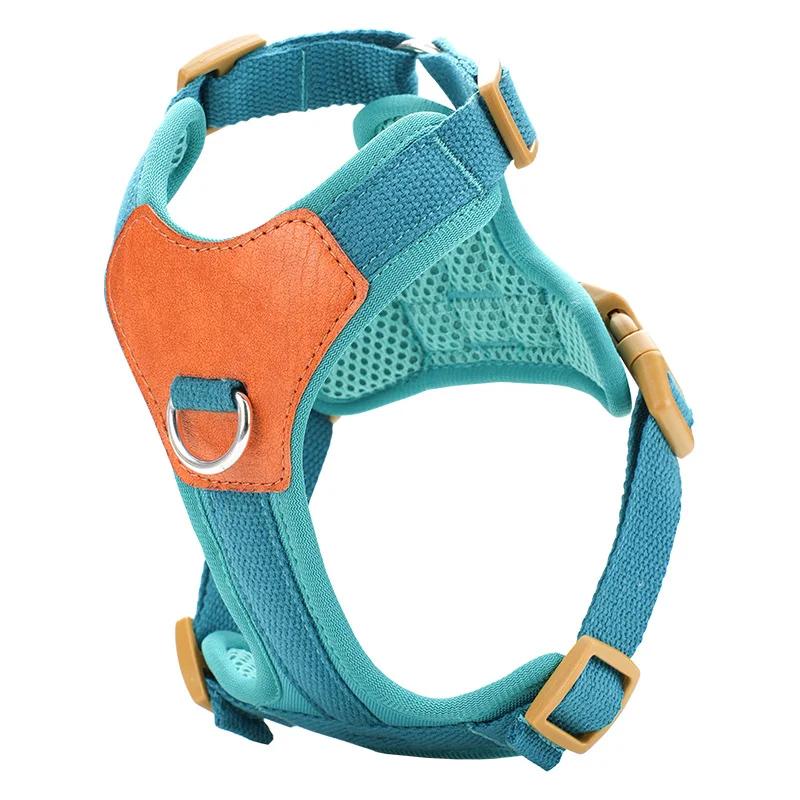 Adjustable Dog Harness Vest for Small Medium Dogs French Bulldog Chihuahua Puppy No Pull Pet Harness with Leash Set Reflective