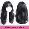 Long  Curly Synthetic Wig with Center Bangs Dark Brown Natural Curly Hair Wig Female Cosplay Wig Heat-resistant Fiber Wig