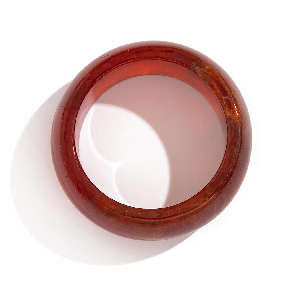Translucent Acrylic Wide Bangle Bracelet - Glossy Resin Fashion for Women