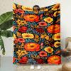 Cartoon Floral Pattern Flannel Printed Blanket Suitable for All Seasons Suitable for Living Room Office Sofa and Travel