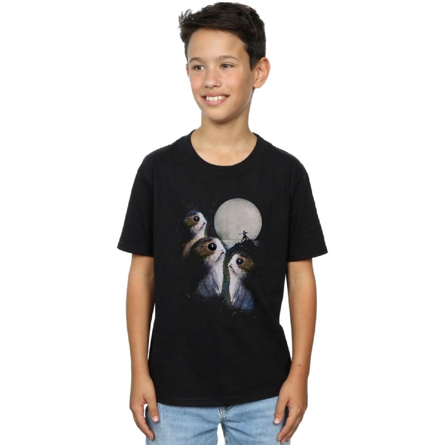 Звездные Войны Мальчики Последние Джедаи Порги Закат Футболка Черная 7-8 Лет, Черный S