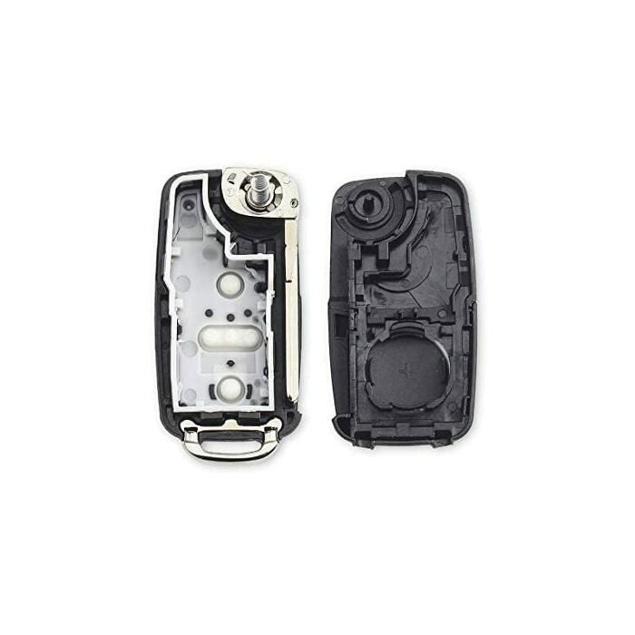 Coque de clé de Voiture Pliante de Remplacement Fob pour VW Volkswagen Golf Mk6 T1guan Polo Passat CC Seat Skoda Octavia 3 Label