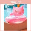 Cartoon Cat Shape Thickened Kids Inflatable Swim Ring For Toddlers With Sponge Bottom Pvc Material Ages 2-4