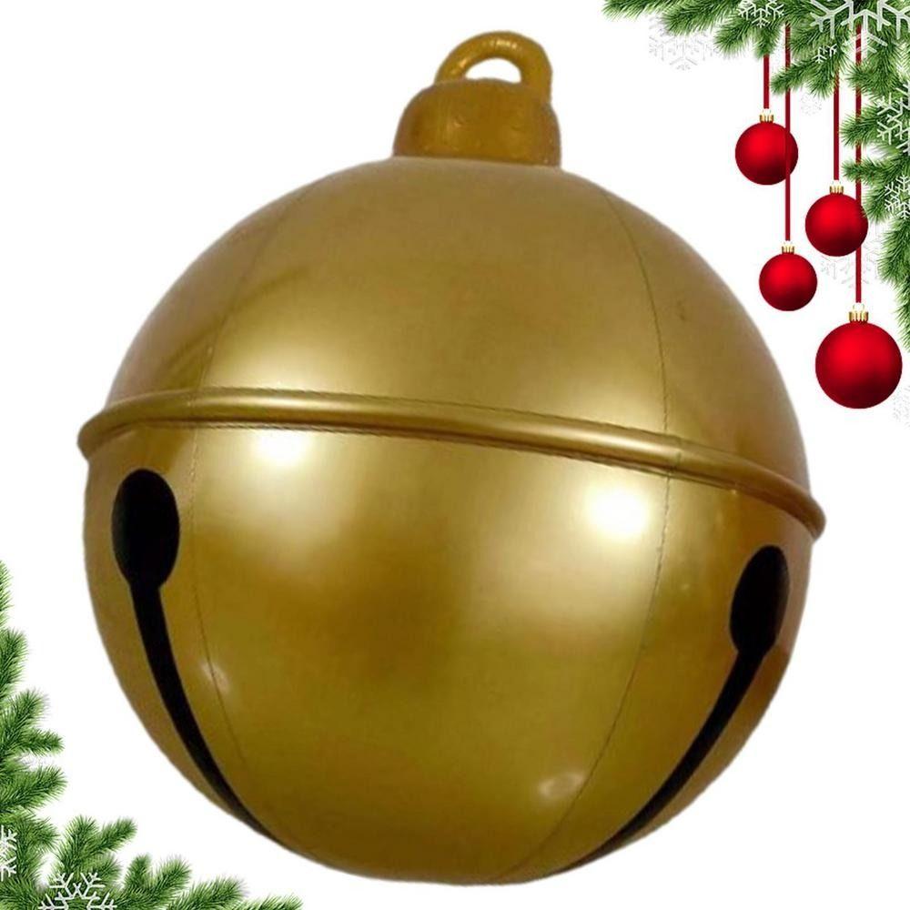 Cartoon Christmas Inflatable Balloon Large Xmas Toy Balls Cartoon Christmas Bell Balloon  New Year