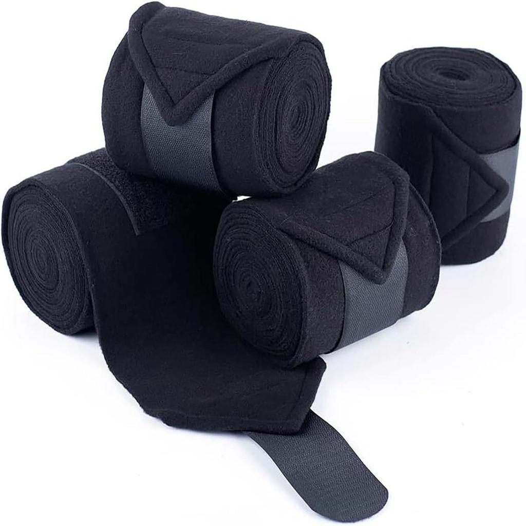 4Pcs Breathable Polar Fleece Horse Leg Bandage Equestrian Supplies Special Racing Protection Leg Protector for Equine