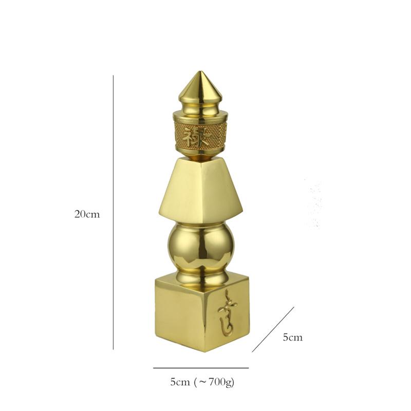 Buddhistisches Feng Shui Messing Fünf-Elemente-Pagoden-Amulett Pagode Glücks-Amulett Himmel und Erde Heimdekoration Tibetische Schätze Handwerkskunst