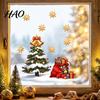 Indoor Outdoor Holiday Decor Christmas Window Static Sticker, Creative Snowman Tree Pattern PVC Decal, Waterproof Seasonal Home Reusable Festive Wall