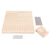 9.3in Rubber Wooden Crochet Blocking Board Crochet Accessories with 20pcs Steel Pins Stand for Knitting Crochet Projects