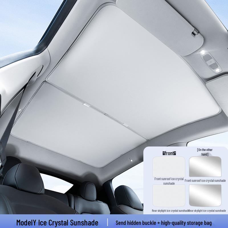 Tesla Model 3 Refresh YL Sunshade: Skyview Sunroof Heat Insulation & Sun Protection.
