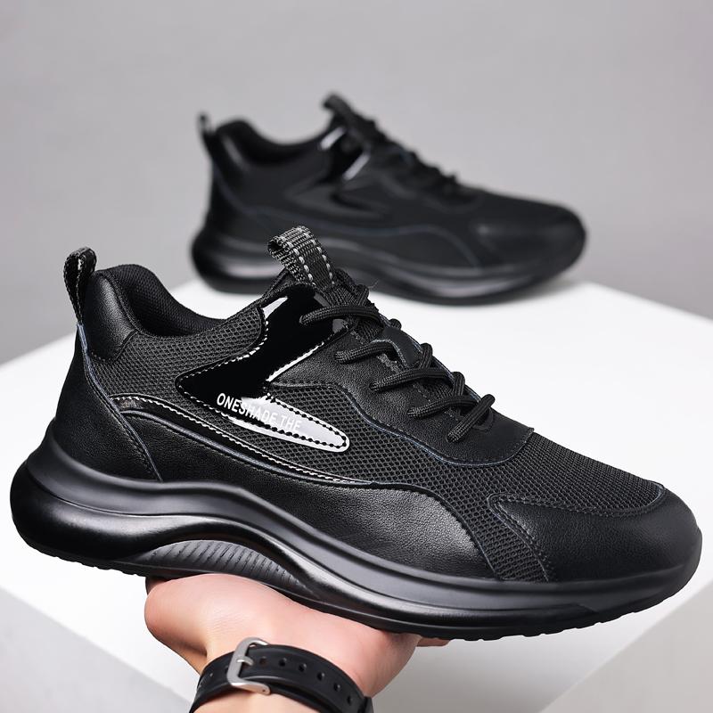 Fashion Men shoes Walking Sports Sneakers Leather Fashion Sneakers lace up Comfort Walking Shoes for men sneakers outdoor Activities