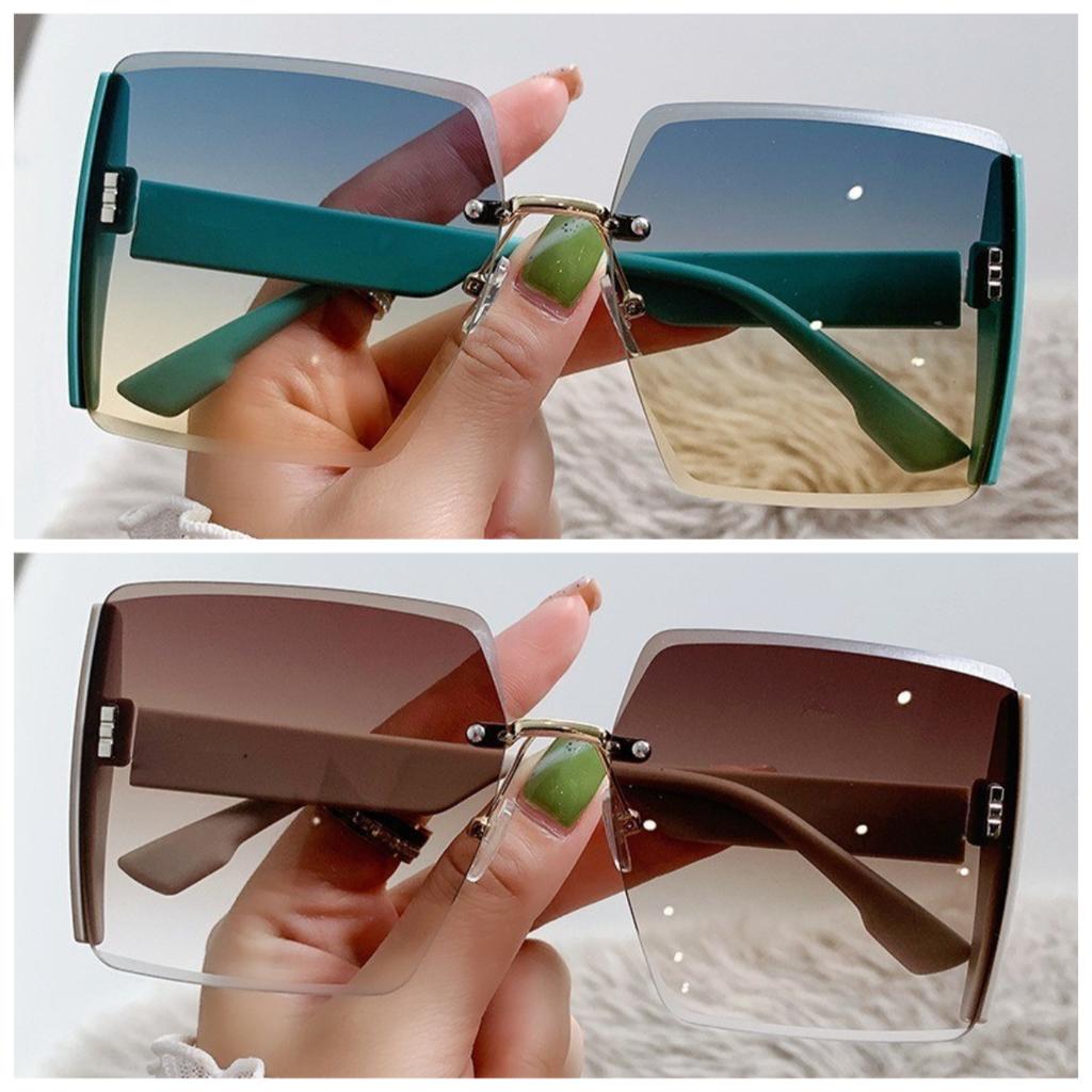 Korean Style Classic Black Big Square Shades Sunglasses for Women Men Fashion Women Sunglasses with Uv Protection