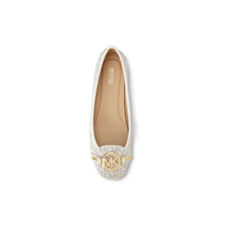 Michael Kors MK Logo Slip-On Mode Freizeit Schuhe Damen Sneaker Vanille-Weiß 49T8FUFR1B150