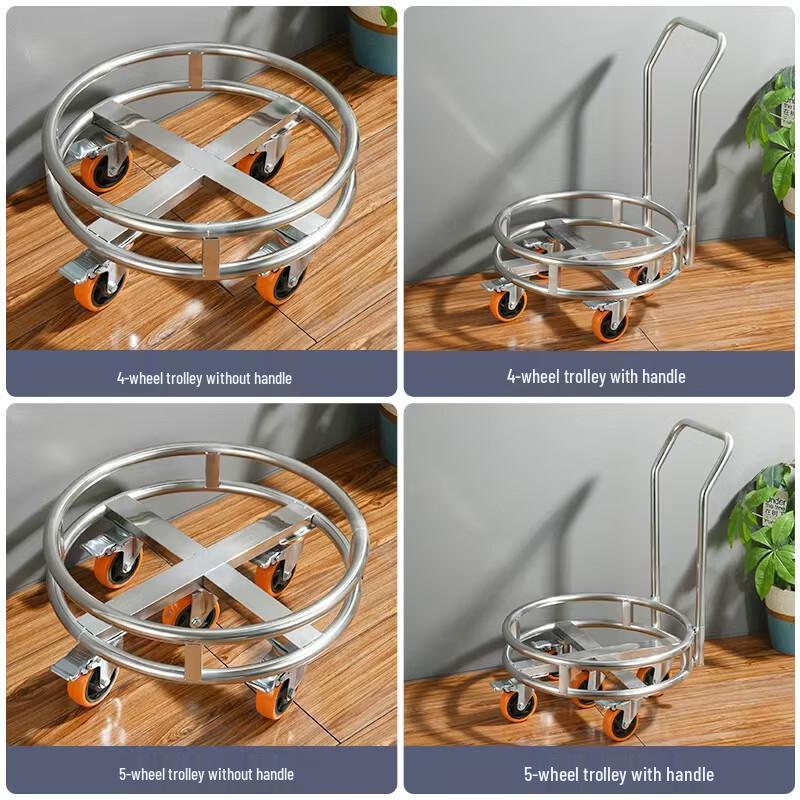 Yude 304 Stainless Steel Rolling Cart for Soup Pot/Bucket