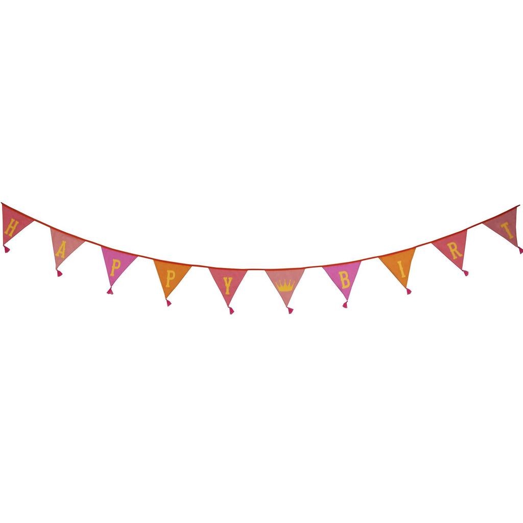 Colorful Birthday Tassel Bunting Flags for Kids' Party or Tent