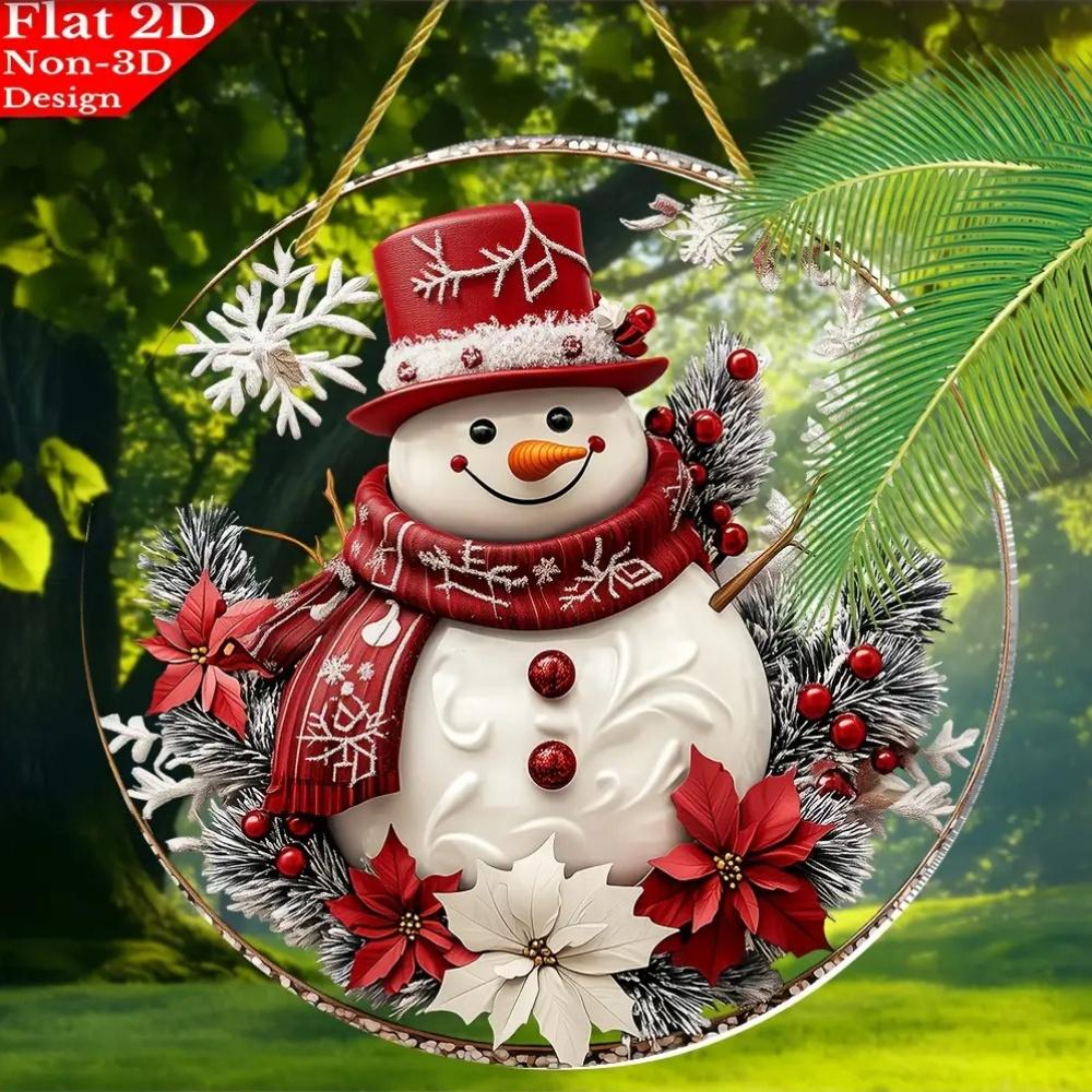 Christmas Snowman Sun Catcher. Window hanging decor for bedroom, living room & patio.
