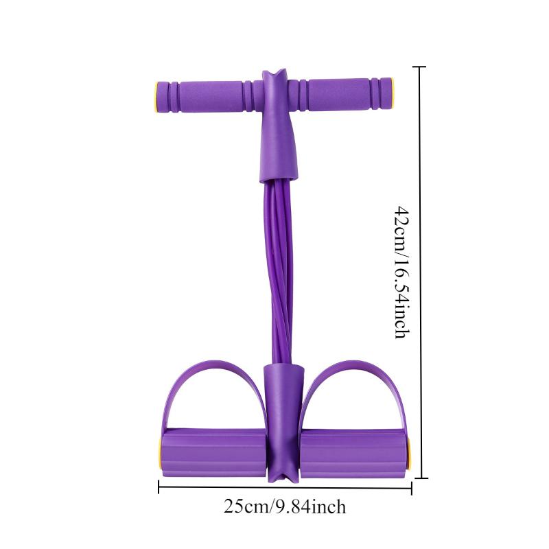 Four-Tube Pedal Tensioner Multi-Functional Household Fitness Equipment Yoga Abdominal Strengthening Elastic Band Tension Rope