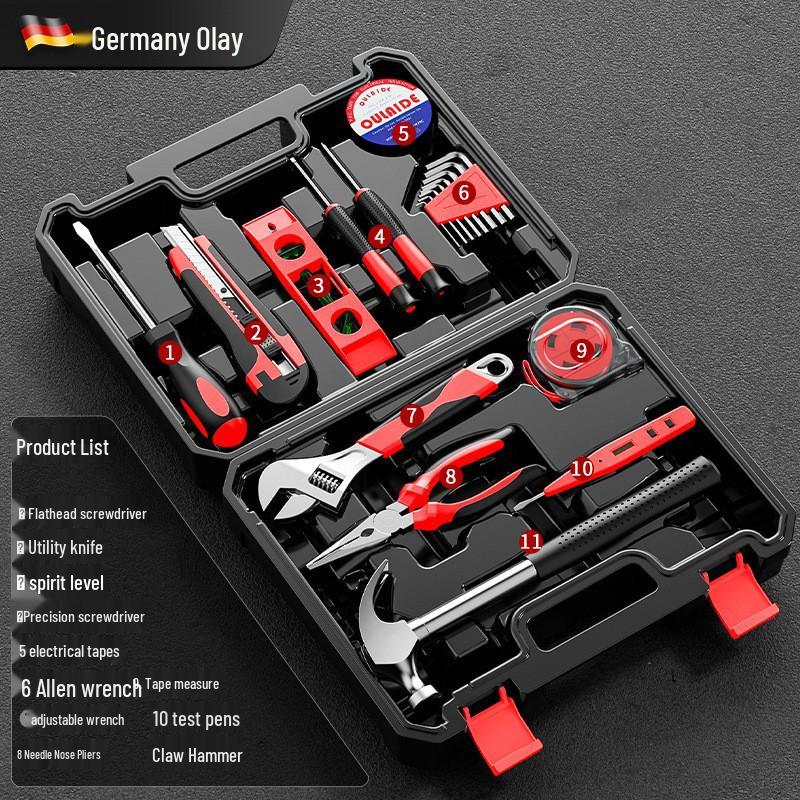 Multifunctional Household Toolbox Set for Home Repairs and Electricians