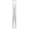 U Shaped Gabion Basket with 8 Posts Iron 860 x 20 x 150 cm