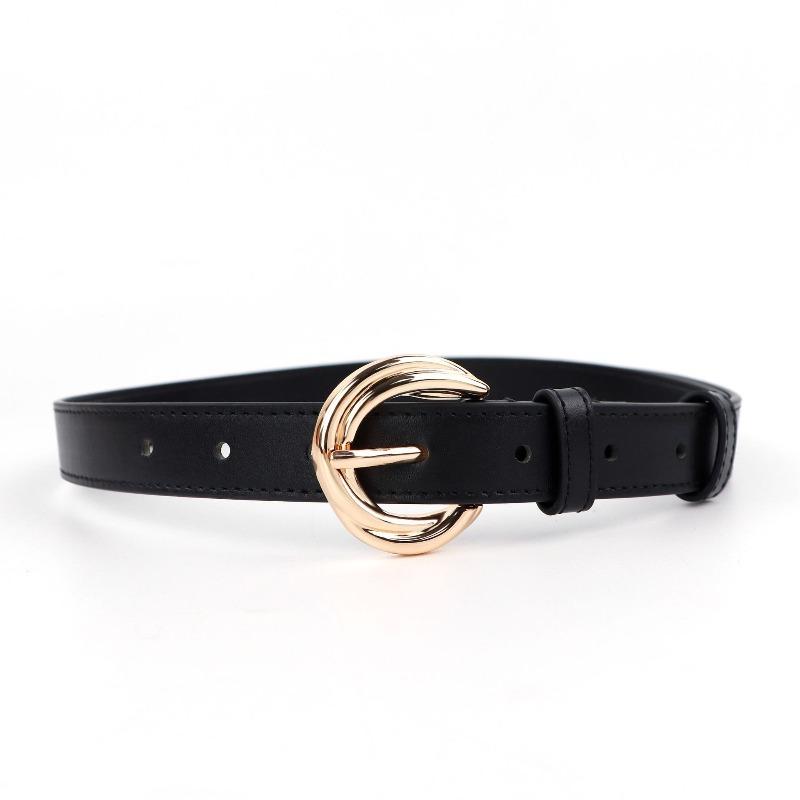 Meier Top grain leather women s belt - vintage style genuine leather belt for jeans 100cm чёрный