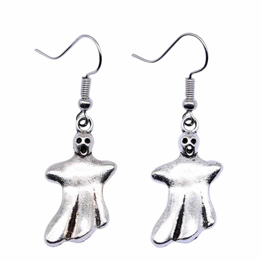 Halloween Charm Dangle Earrings Gothic Crescent Drop Earrings Dark Witchy Occult Jewelry