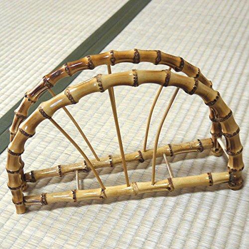 

Stylish bamboo fan stand, half-moon shape