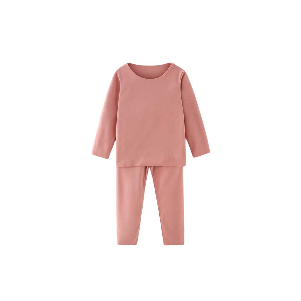 

Kids Thermal Underwear Set Thicken Autumn Winter Home Clothes Washable Reusable Soft Traceless Top Pant Suit for Girls 150cm