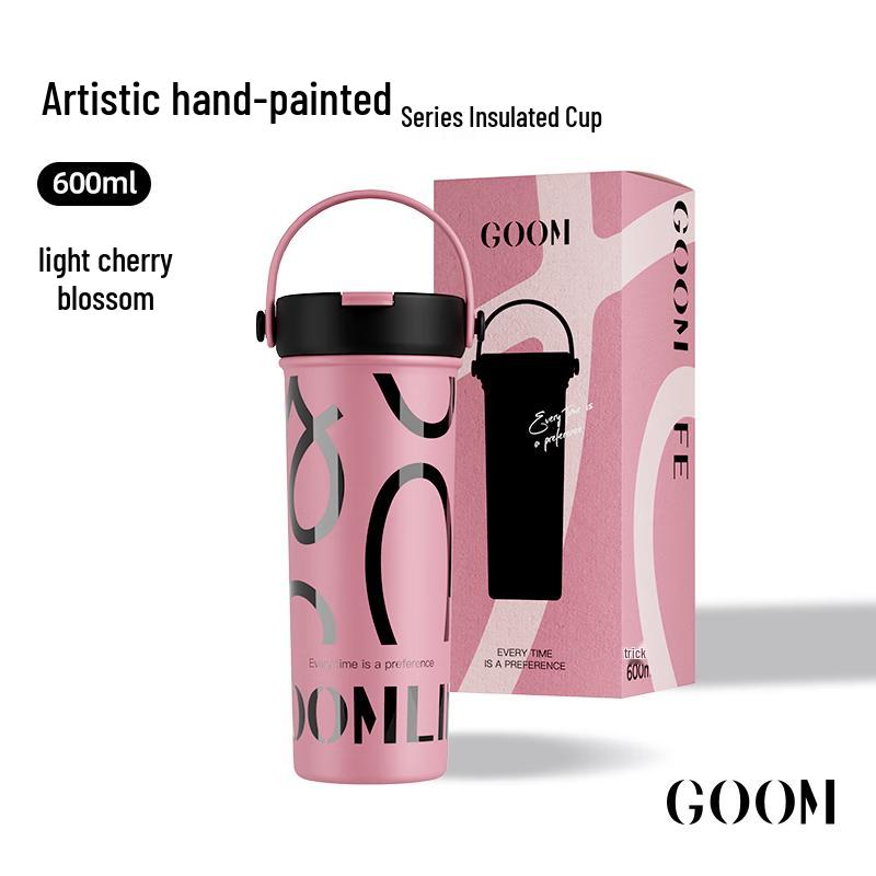 GOOM Hand-Painted Cherry Blossom Insulated Bottle