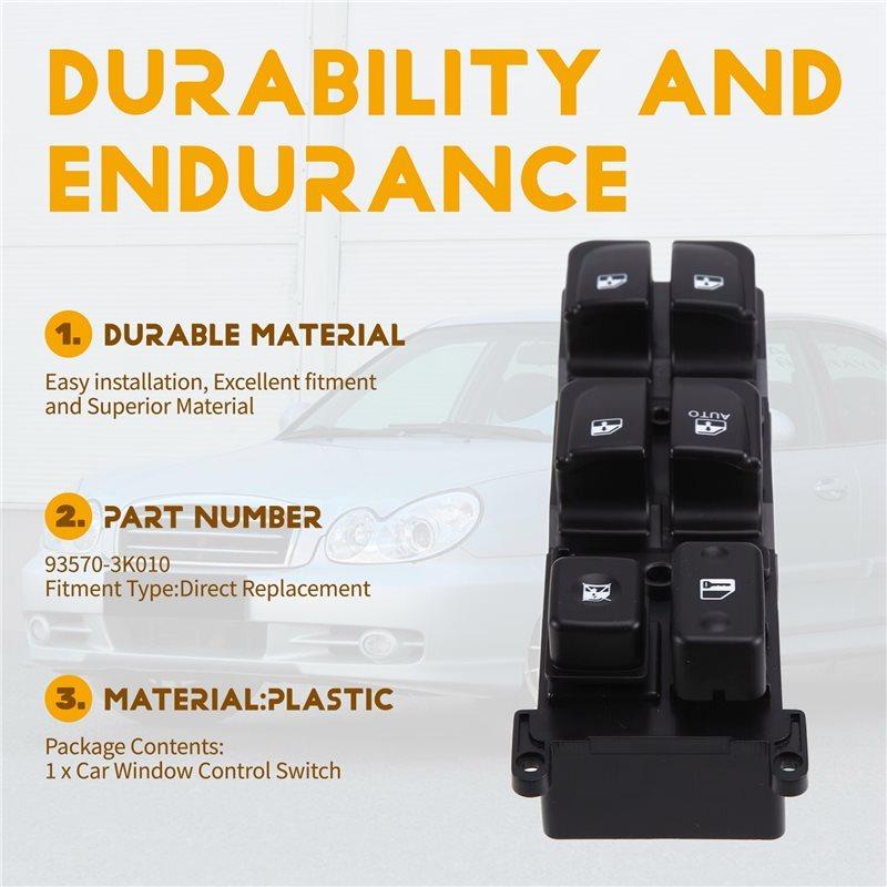 Glass Lifter Button For Sonata 2.4L 2005 2006 2007 93570-3K010 Electric Window Door Lock Switch