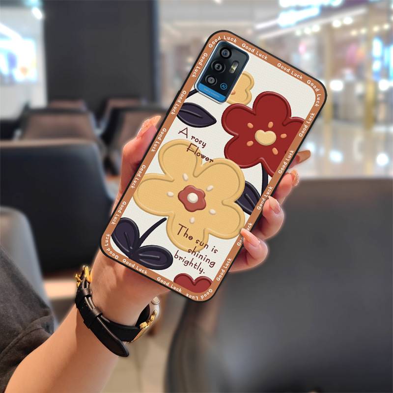 Fashion Design Dirt-resistant Phone Case For ZTE Blade A71 Cartoon Full Wrap Anti-knock Soft Case Shockproof Cover Cute