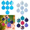 7Pcs Set Creative Round Silicone Molds for Resin Christmas Tree Decoration Moulds Jewelry Making Mold for Craft Projects